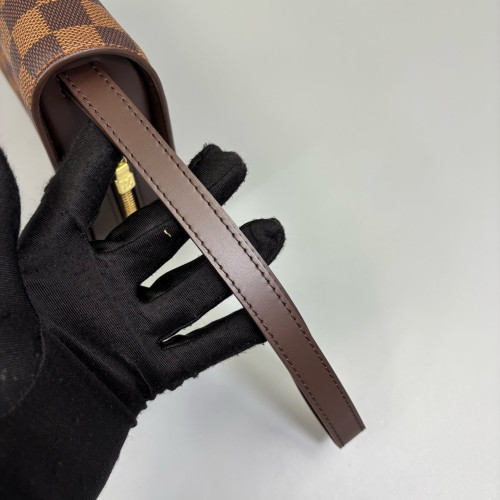 Louis Vuitton Pochette Saint Louis Clutch Damier Ebene Brown