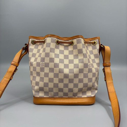 Louis Vuitton Mini Noe Damier Azur White Grey
