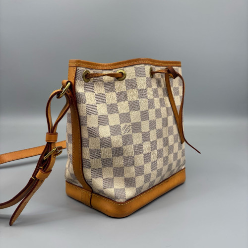 Louis Vuitton Mini Noe Damier Azur White Grey