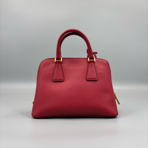 Prada Small Lux Open Promenade Saffiano Calfskin Red