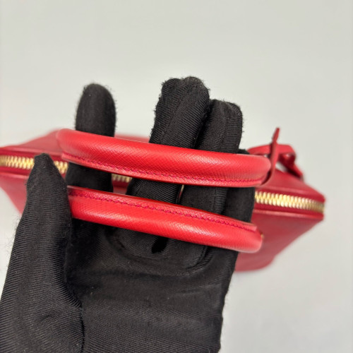 Prada Small Lux Open Promenade Saffiano Calfskin Red