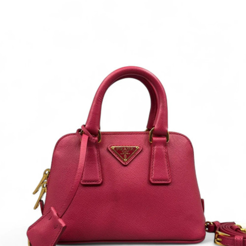 Prada Mini Lux Promenade Tote Saffiano Calfskin Fuchsia Prada Mini Lux Promenade Tote Saffiano Calfskin Fuchsia
