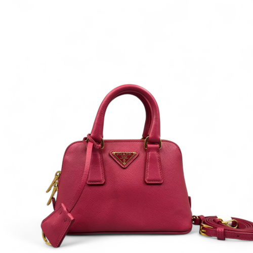 Prada Mini Lux Promenade Tote Saffiano Calfskin Fuchsia Prada Mini Lux Promenade Tote Saffiano Calfskin Fuchsia