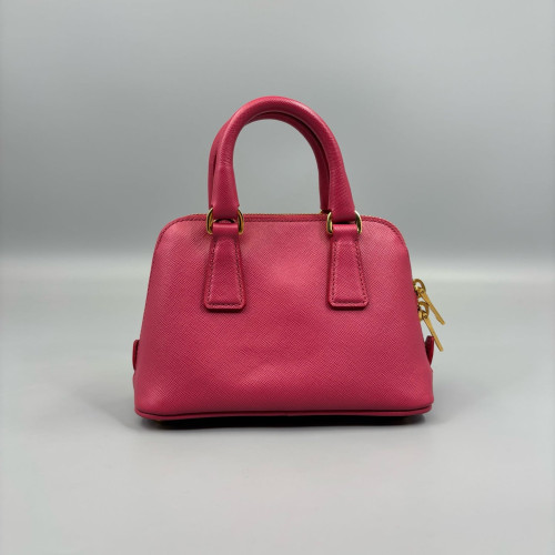 Prada Mini Lux Promenade Tote Saffiano Calfskin Fuchsia Prada Mini Lux Promenade Tote Saffiano Calfskin Fuchsia