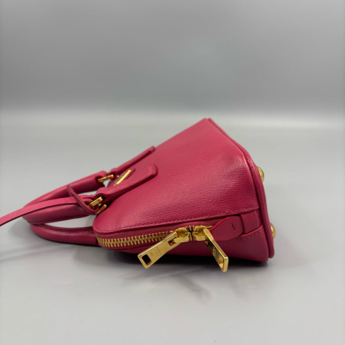 Prada Mini Lux Promenade Tote Saffiano Calfskin Fuchsia Prada Mini Lux Promenade Tote Saffiano Calfskin Fuchsia