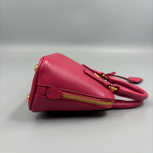 Prada Mini Lux Promenade Tote Saffiano Calfskin Fuchsia Prada Mini Lux Promenade Tote Saffiano Calfskin Fuchsia