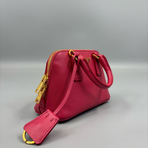 Prada Mini Lux Promenade Tote Saffiano Calfskin Fuchsia Prada Mini Lux Promenade Tote Saffiano Calfskin Fuchsia