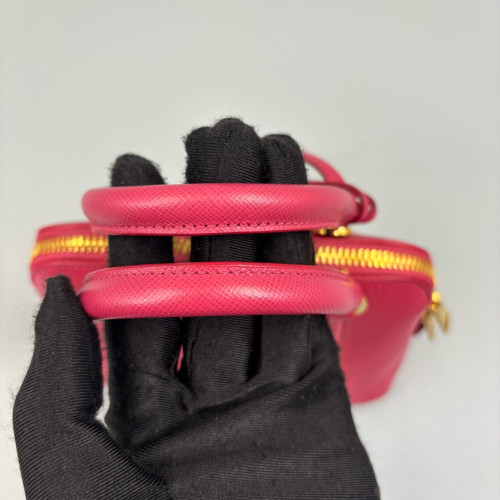 Prada Mini Lux Promenade Tote Saffiano Calfskin Fuchsia Prada Mini Lux Promenade Tote Saffiano Calfskin Fuchsia