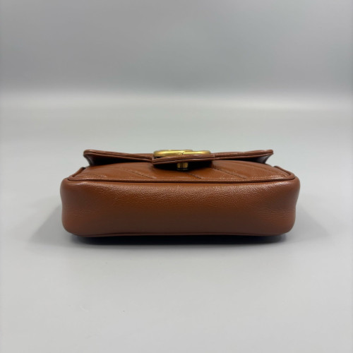 Gucci Matelasse Super Mini GG Marmont Calfskin Tan Gucci Matelasse Super Mini GG Marmont Calfskin Tan