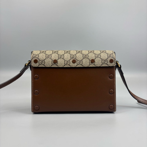 Gucci Heart Box Bag GG Supreme Monogram Beige Brown Red Gucci Heart Box Bag GG Supreme Monogram Beige Brown Red