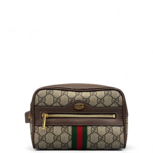 Gucci Web Small Ophidia Belt Bag GG Supreme Monogram Beige Brown Green