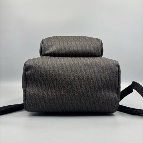 Yves Saint Laurent Backpack Fabric Calfskin Brown Black