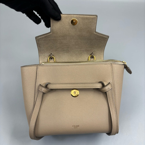 Celine Nano Belt Bag Grained Calfskin Khaki Celine Nano Belt Bag Grained Calfskin Khaki
