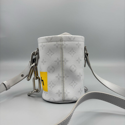 Louis Vuitton Limited Edition Nano Chalk Bucket Bag Monogram Titanium Grey