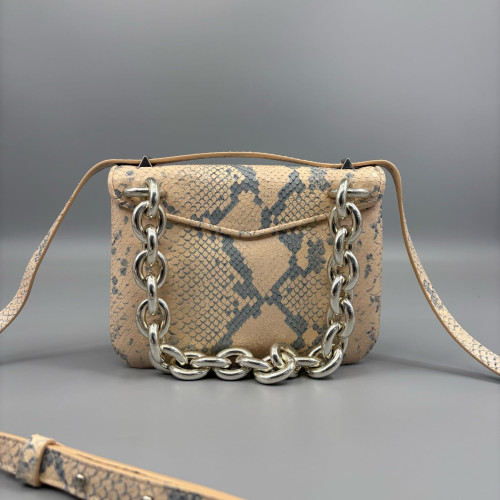 Bottega Veneta Crossbody Bag Python Beige Grey Bottega Veneta Crossbody Bag Python Beige Grey