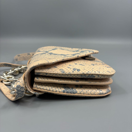 Bottega Veneta Crossbody Bag Python Beige Grey Bottega Veneta Crossbody Bag Python Beige Grey
