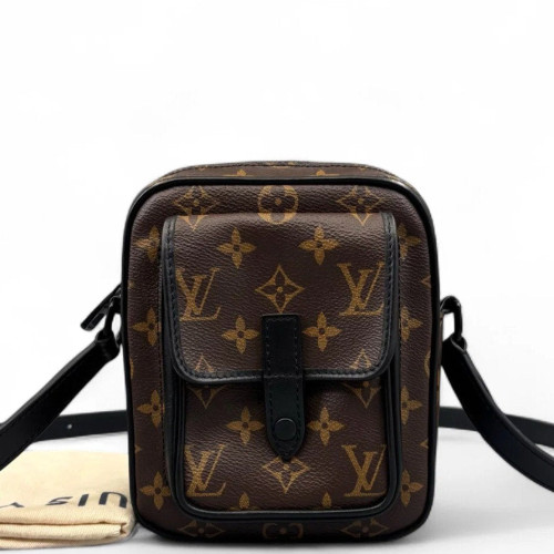 Louis Vuitton Christopher Wearable Wallet Monogram Macassar Brown Black