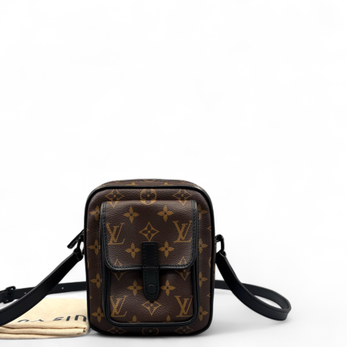 Louis Vuitton Christopher Wearable Wallet Monogram Macassar Brown Black