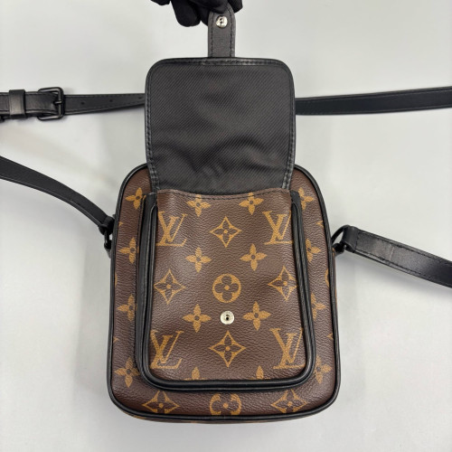 Louis Vuitton Christopher Wearable Wallet Monogram Macassar Brown Black