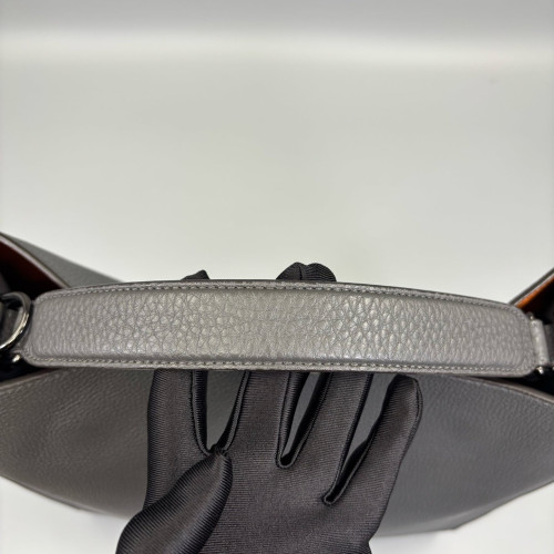 Fendi Peekaboo X-Lite Large Grained Calfskin Dark Grey