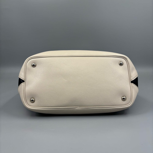 Prada Handbag Calfskin Black White