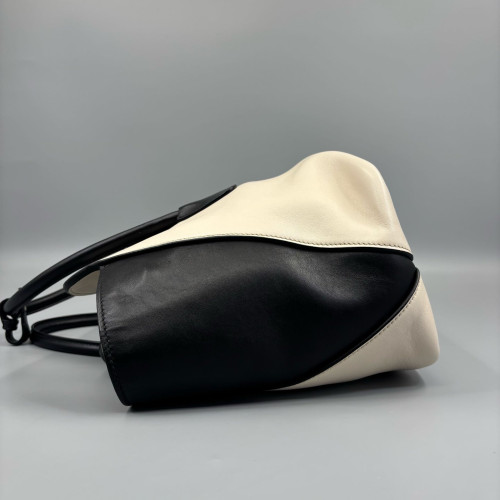 Prada Handbag Calfskin Black White