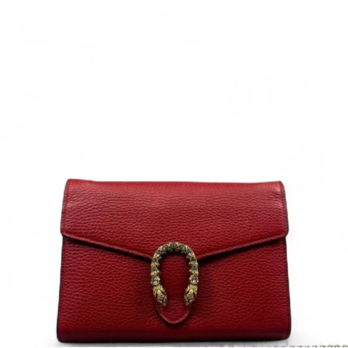 Gucci Mini Dionysus Chain Wallet Grained Calfskin Red Gucci Mini Dionysus Chain Wallet Grained Calfskin Red