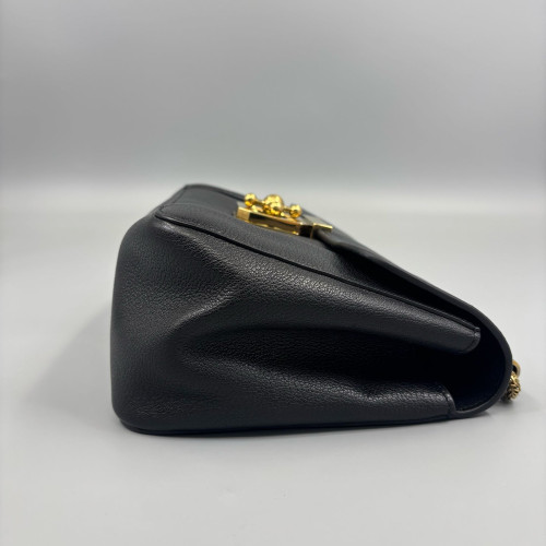 Chloe Medium Elsie Shoulder Bag Calfskin Black Chloe Medium Elsie Shoulder Bag Calfskin Black