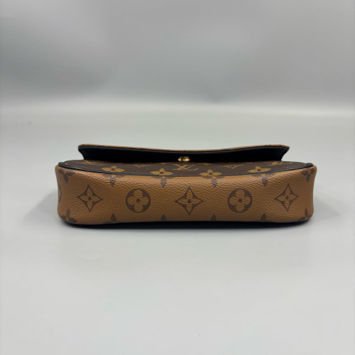 Louis Vuitton Ivy Wallet On Chain Reverse Monogram Brown Black