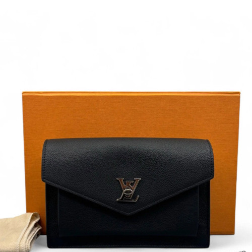 Louis Vuitton Mylockme Chain Pochette Calfskin Black
