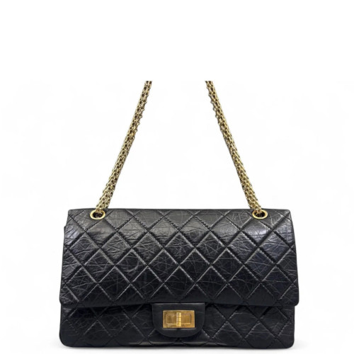 Chanel Quilted 2.55 227 Reissue Double Flap Calfskin Black
