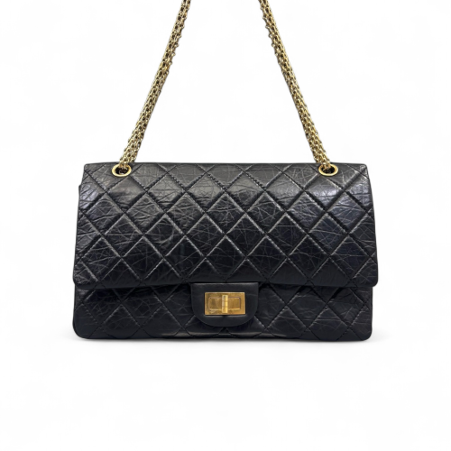 Chanel Quilted 2.55 227 Reissue Double Flap Calfskin Black
