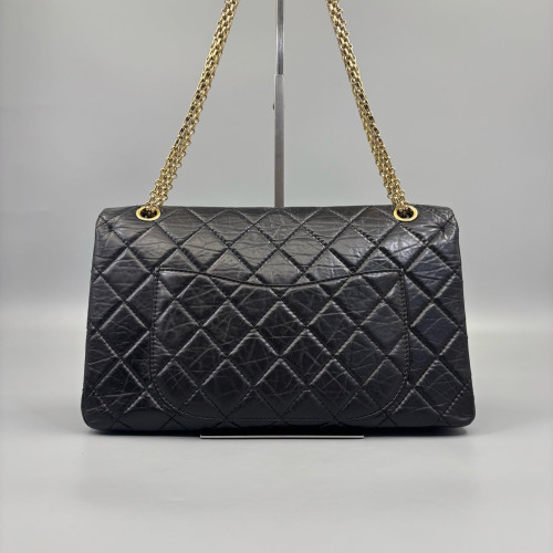 Chanel Quilted 2.55 227 Reissue Double Flap Calfskin Black