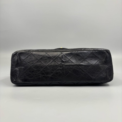 Chanel Quilted 2.55 227 Reissue Double Flap Calfskin Black