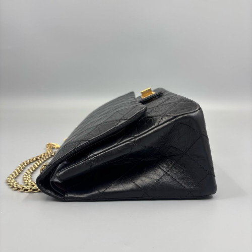 Chanel Quilted 2.55 227 Reissue Double Flap Calfskin Black