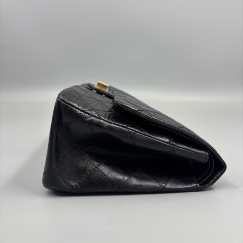 Chanel Quilted 2.55 227 Reissue Double Flap Calfskin Black