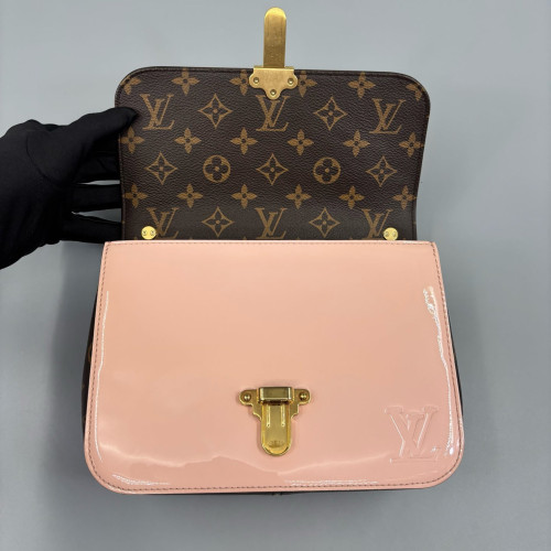 Louis Vuitton Cherrywood BB Vernis Monogram Pink Brown