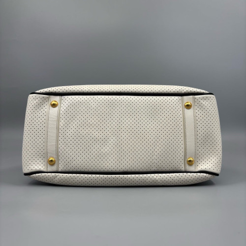 Prada Bowling Bag Calfskin White Prada Bowling Bag Calfskin White