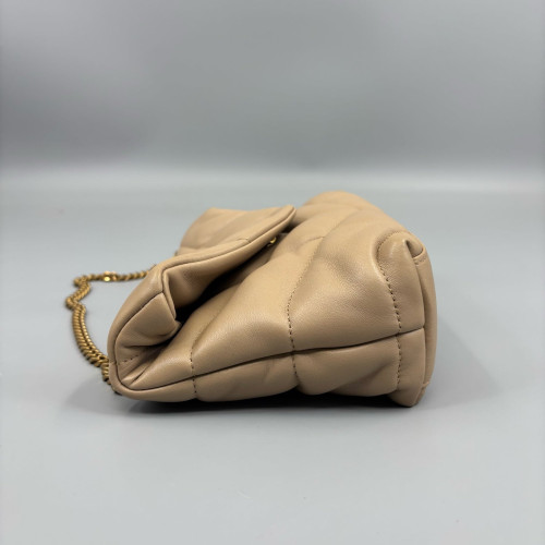 Yves Saint Laurent Toy Loulou Chain Calfskin Natural Tan