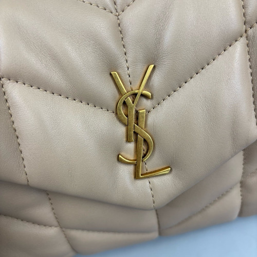 Yves Saint Laurent Toy Loulou Chain Calfskin Natural Tan