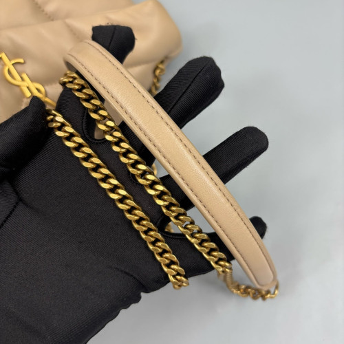 Yves Saint Laurent Toy Loulou Chain Calfskin Natural Tan