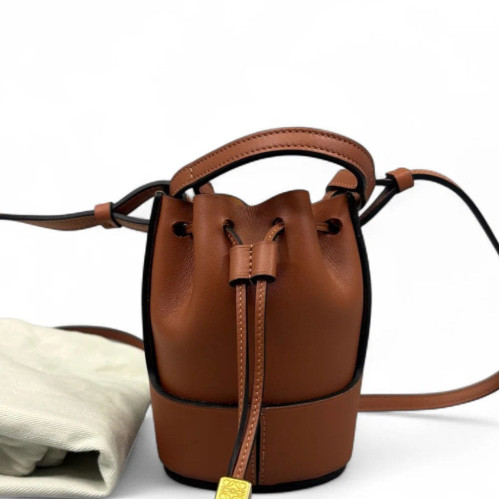 Loewe Nano Balloon Bucket Calfskin Tan
