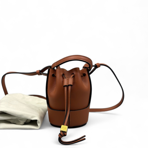 Loewe Nano Balloon Bucket Calfskin Tan
