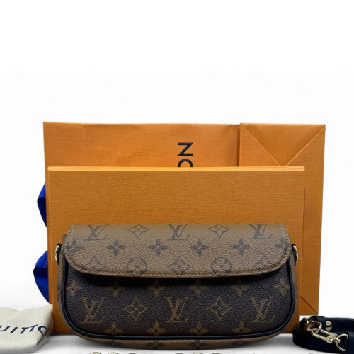 Louis Vuitton Ivy Wallet On Chain Reverse Monogram Brown Black