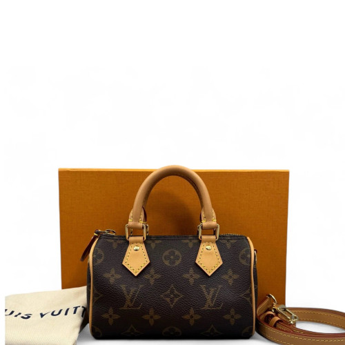 Louis Vuitton Nano Speedy Bandouliere Monogram Brown Louis Vuitton Nano Speedy Bandouliere Monogram Brown