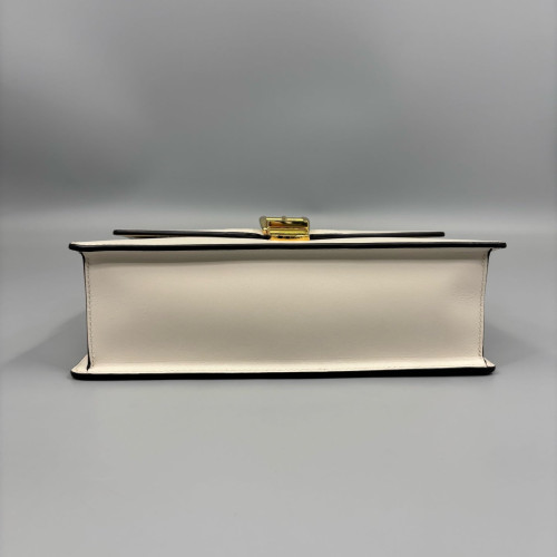 Gucci Web Small Sylvie Shoulder Bag Calfskin White Blue Red Gucci Web Small Sylvie Shoulder Bag Calfskin White Blue Red