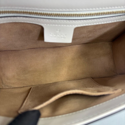Gucci Web Small Sylvie Shoulder Bag Calfskin White Blue Red Gucci Web Small Sylvie Shoulder Bag Calfskin White Blue Red