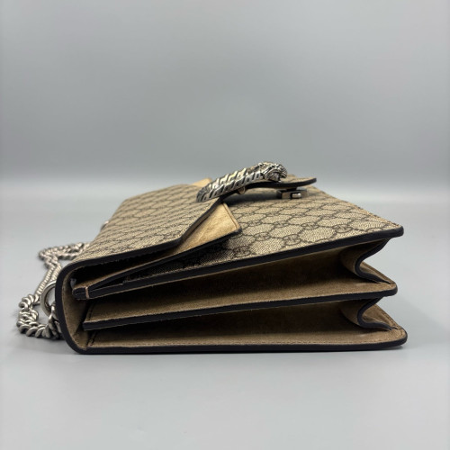 Gucci Dionysus GG Supreme Monogram Suede Brown