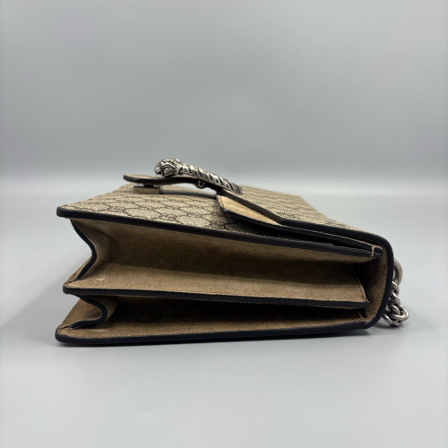 Gucci Dionysus GG Supreme Monogram Suede Brown
