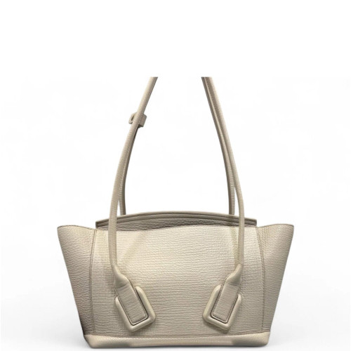 Bottega Veneta Small Arco Grained Calfskin White